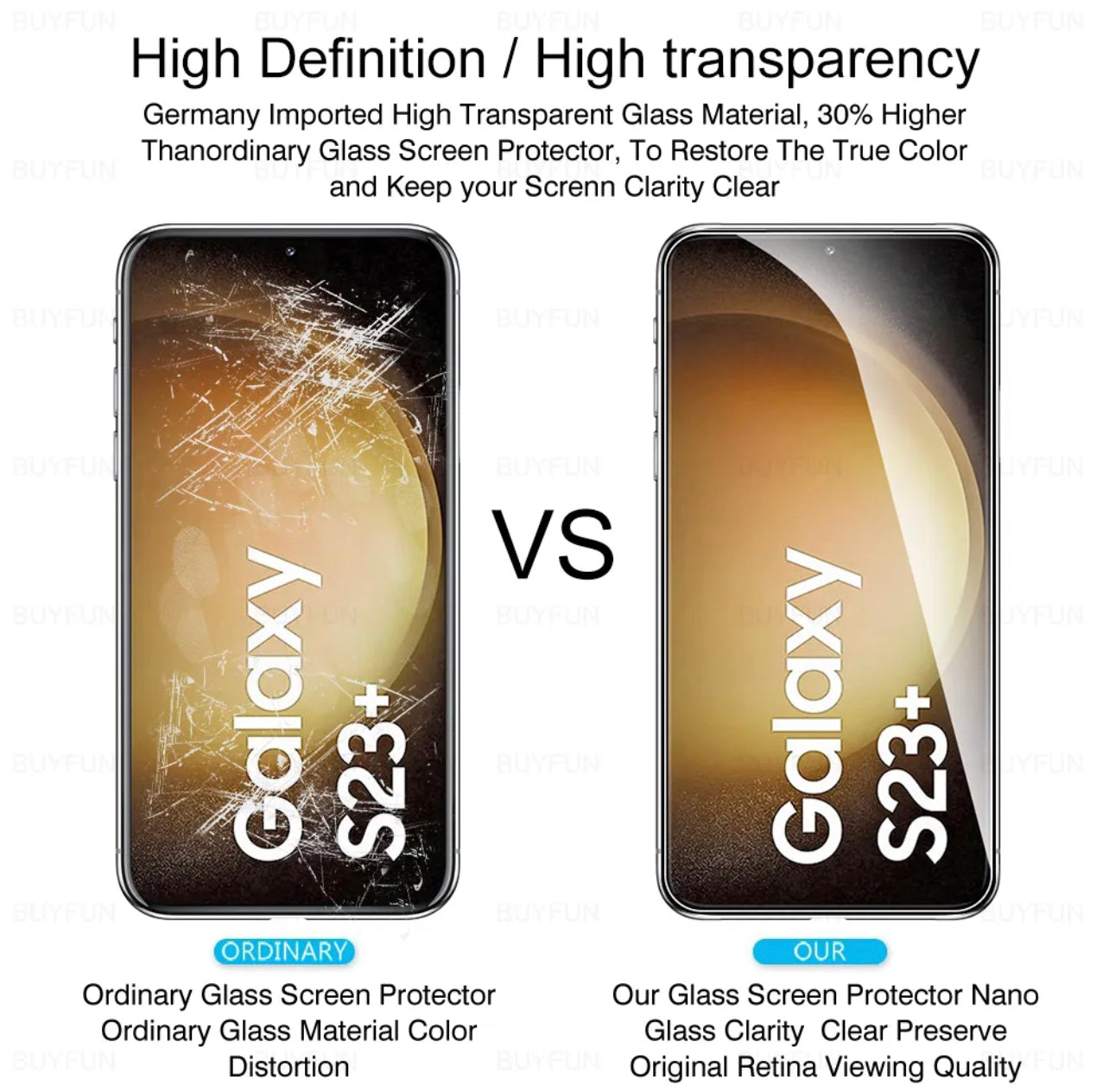 Yamizoo Premium 9H Clear ShatterProof Glass Screen Protector-2pks pour certains modèles Samsung Galaxy Yamizoo Premium 9H Clear ShatterProof Glass Screen Protector-2pks pour certains modèles Samsung Galaxy